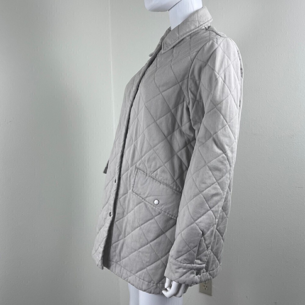 Joie Size M Beige Quilted Cotton Utility Boxy Jacket NEW Chore Farm Coat Outdoor - Picture 8 of 13